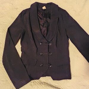 Windsor Double-Breasted Black Blazer
